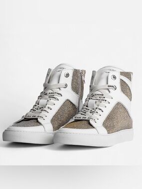 Zadig & Voltaire High-Top Glitter Sneaker NWT w/Box